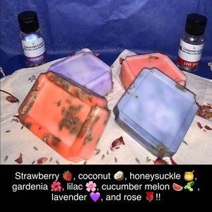 Goat milk soap!They’re only $5 a piece!! So many different scents listed on pic